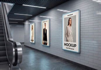 Underground Corridor Triple Poster