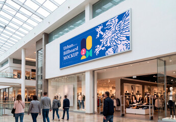 Shopping Mall Billboard Mockup