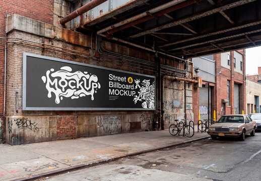 Industrial Underpass Billboard Mockup