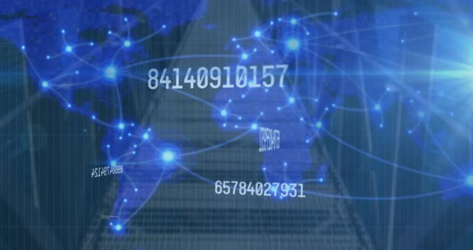 Numbers and data processing happening all over the world