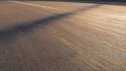 tar. Newly paved asphalt road surface from an overhead angle, symbolizing construction and infrastructure progress. safety posters.