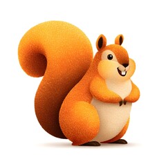Cute cartoon squirrel with a big smile on its face