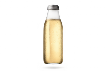 Bottle of sparkling juice drink on a transparent background image.