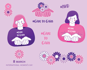 Give To Gain - charity and Women support Set