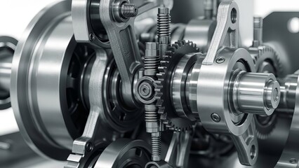 Intricate industrial machinery gears and mechanisms in close-up detail
