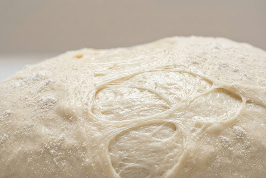 Textura el&aacute;stica de masa fermentada en primer plano