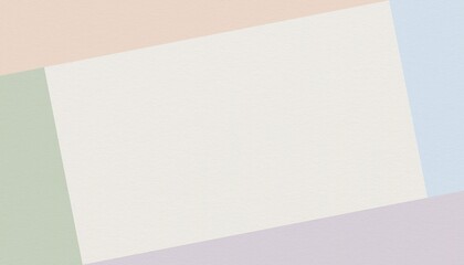 Background with Geometric modern design in Cloud dancer, ice melt, peach dust, almost aqua, orchid tint color with paper, wall texture, copy space for text, blank, empty, trendy colors