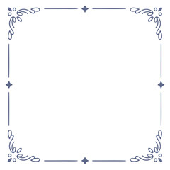 A minimalist vector graphic border design with elegant floral patterns and lines