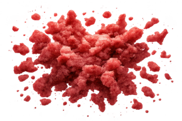 Red Abstract Shape on transparent background, design element, texture