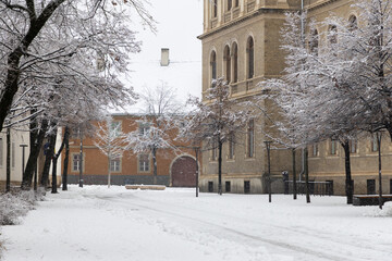city of Cluj-Napoca in winter  Romania