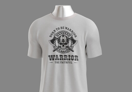 Warrior Skull Tshirt Design