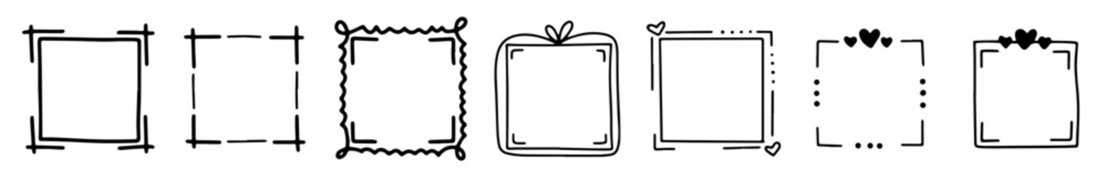 Fototapeta premium Casual QR Border Elements