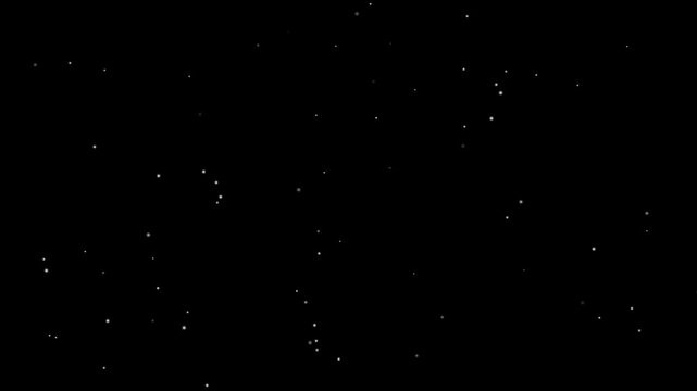 4K 3D seamless loop of shinny optical flare stars particles animation on black background. Starry Night Sky with Stars and Clouds, 
beautiful night sky with stars moving slowly, background in 4K
