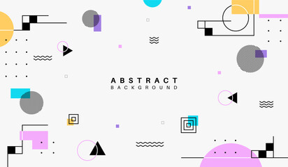 Abstract colorful shapes background vector design