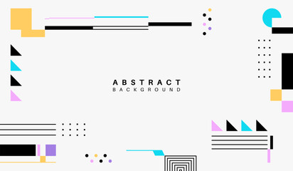 Abstract colorful shapes background vector design