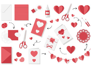 Graphic design featuring a square and hearts. Use this minimalist design to represent love, romance or affection in advertising or marketing.