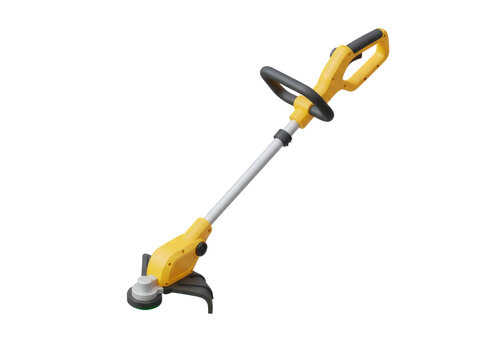 3D Isometric String Trimmer, isolated on a transparent background