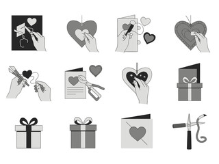 A minimalist illustration of a wrapped gift. Use this graphic for holidays, birthdays, or a celebration advertisement.
