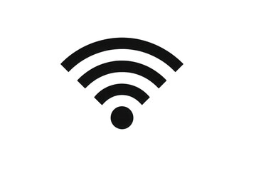 A WiFi symbol on a black background