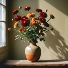 Chrysanthemums in vase