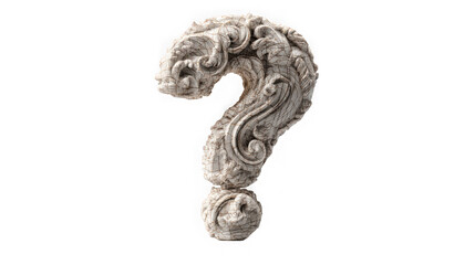 Intricate question mark icon isolated on transparent background