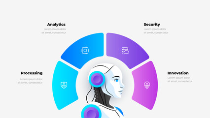 Artificial Intelligence Infographic Diagram for Data Analysis and Business Technology