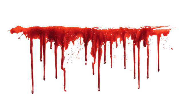 Blood drip isolated on transparent background