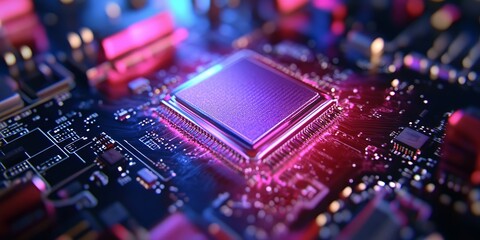 Futuristic Circuitry Complex Integration of Advanced Technology and High-Performance Electronics