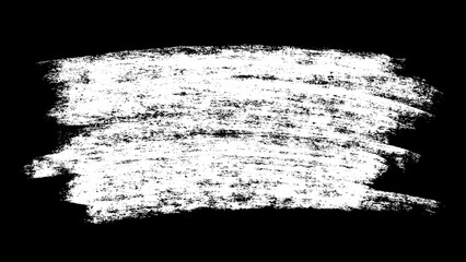 Brush stroke texture paint white black background vector illustration. Grunge abstract brushstroke ink smear rough distressed monochrome canvas