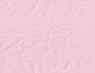 Fototapeta premium Pink crumpled paper with texture creates a soft background for various designs and crafts in various settings