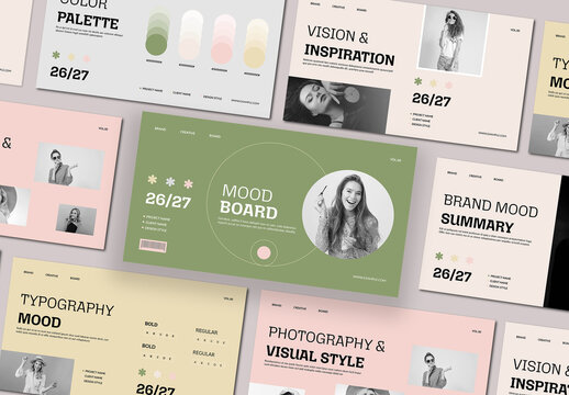 Minimal Mood Board PresentationTemplate Layout