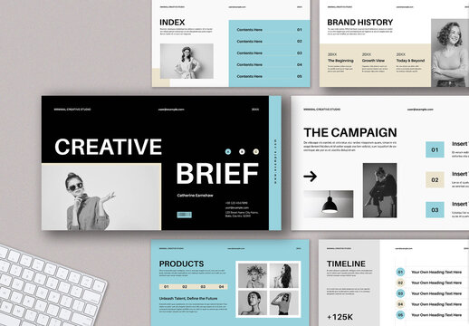 Modern Creative Brief Presentation Template Layout