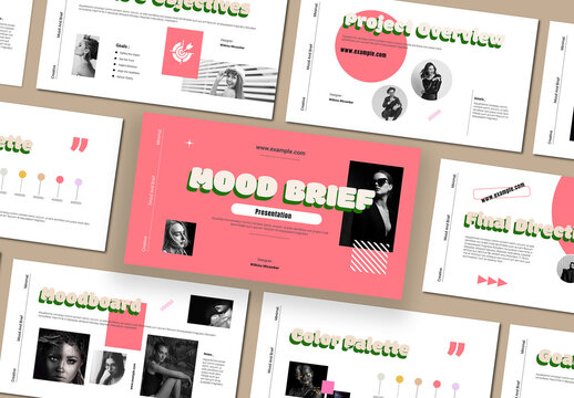 Mood and Brief Presentation Template Layout Design