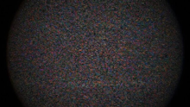 Abstract TV Noise Static Grain Texture with Vintage Screen Effect Seamless Loop