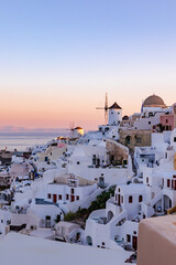 oia village at sunset