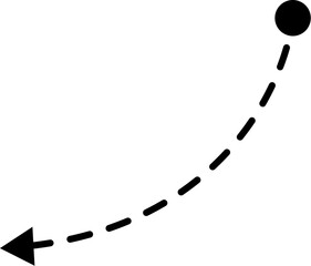 Dashed arrow graphic showing a curved path. © Dave Maulana Ferros