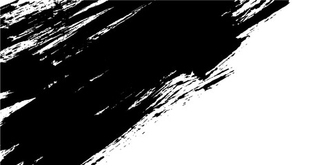 An abstract black ink splat grunge background vector illustration featuring a dark dirty texture with artistic paint splashes and a messy splatter border design element on paper