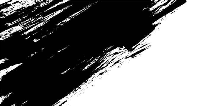 An abstract black ink splat grunge background vector illustration featuring a dark dirty texture with artistic paint splashes and a messy splatter border design element on paper