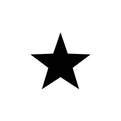 Obraz premium Simple black star illustration on a white background for design purposes.