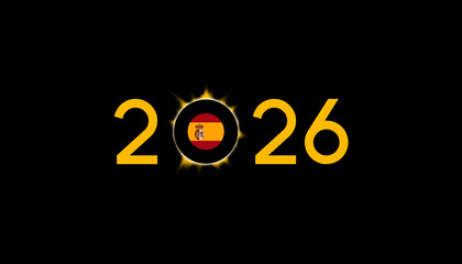 logo pour l'&eacute;clipse totale de soleil en Espagne en ao&ucirc;t 2026