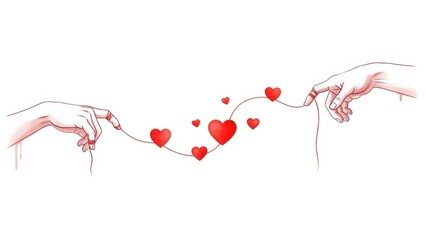 Interconnected hearts symbolizing love and connection