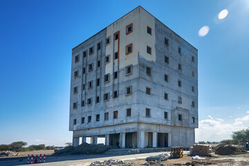 Construction of a multi-storey cubic building in Oman