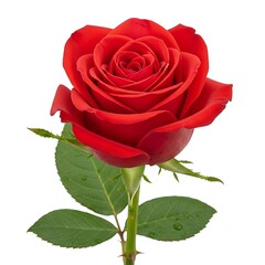 Naklejka premium Single red rose