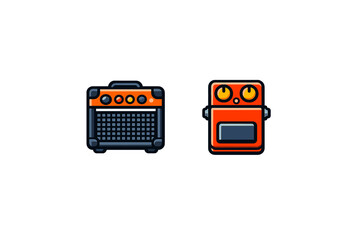 Guitar amplifier and effect pedal icons