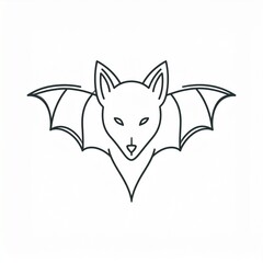 Obraz premium Minimalist Fox Head Silhouette Icon Vector Art Black White Line Drawing Animal Logo Design