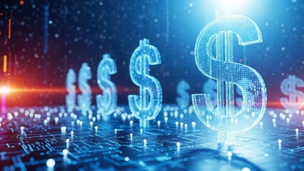 Dollar signs isolated on white background