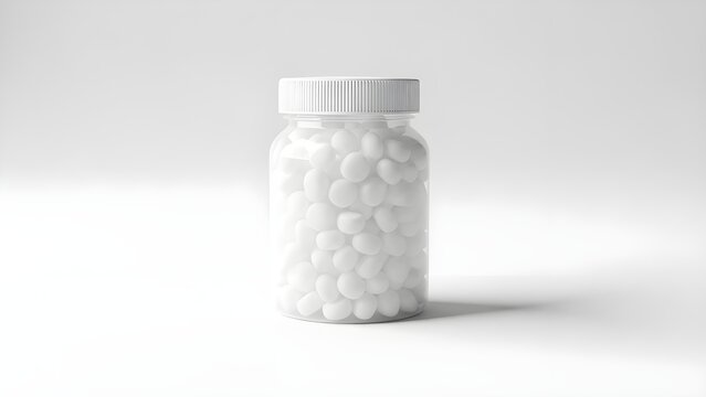 Plain Mothball Container Isolated on White Background Household Accessory
