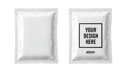 Two White Condom Packs with Mockup condoms packaging
