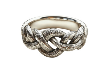 Fototapeta premium Celtic knot ring displayed on clean white background isolated on transparent background