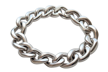 Fototapeta premium Elegant chain belt accessory for styling on bright white surface isolated on transparent background